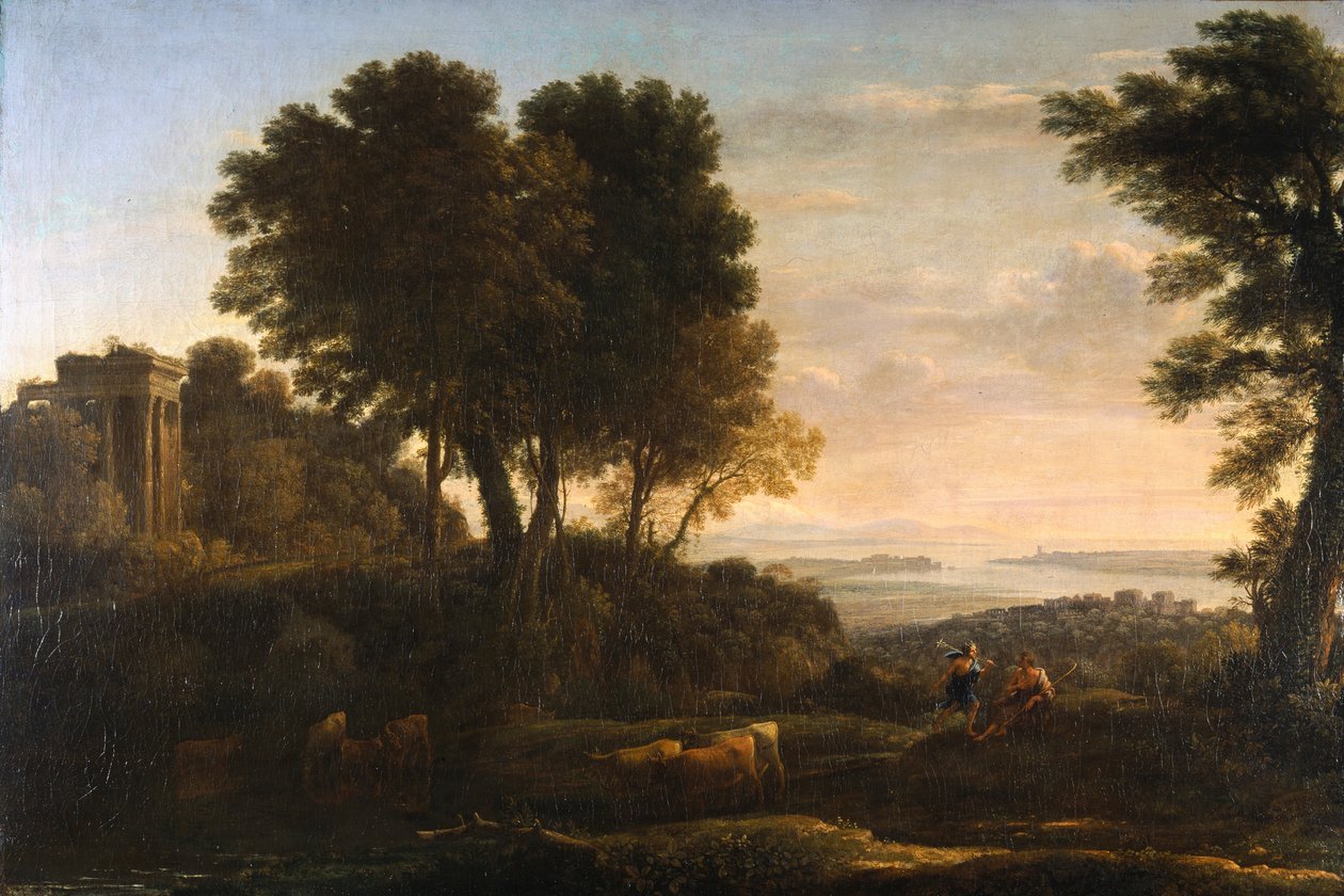 Krajobraz z Merkurym i Battusem autorstwa Claude Lorrain