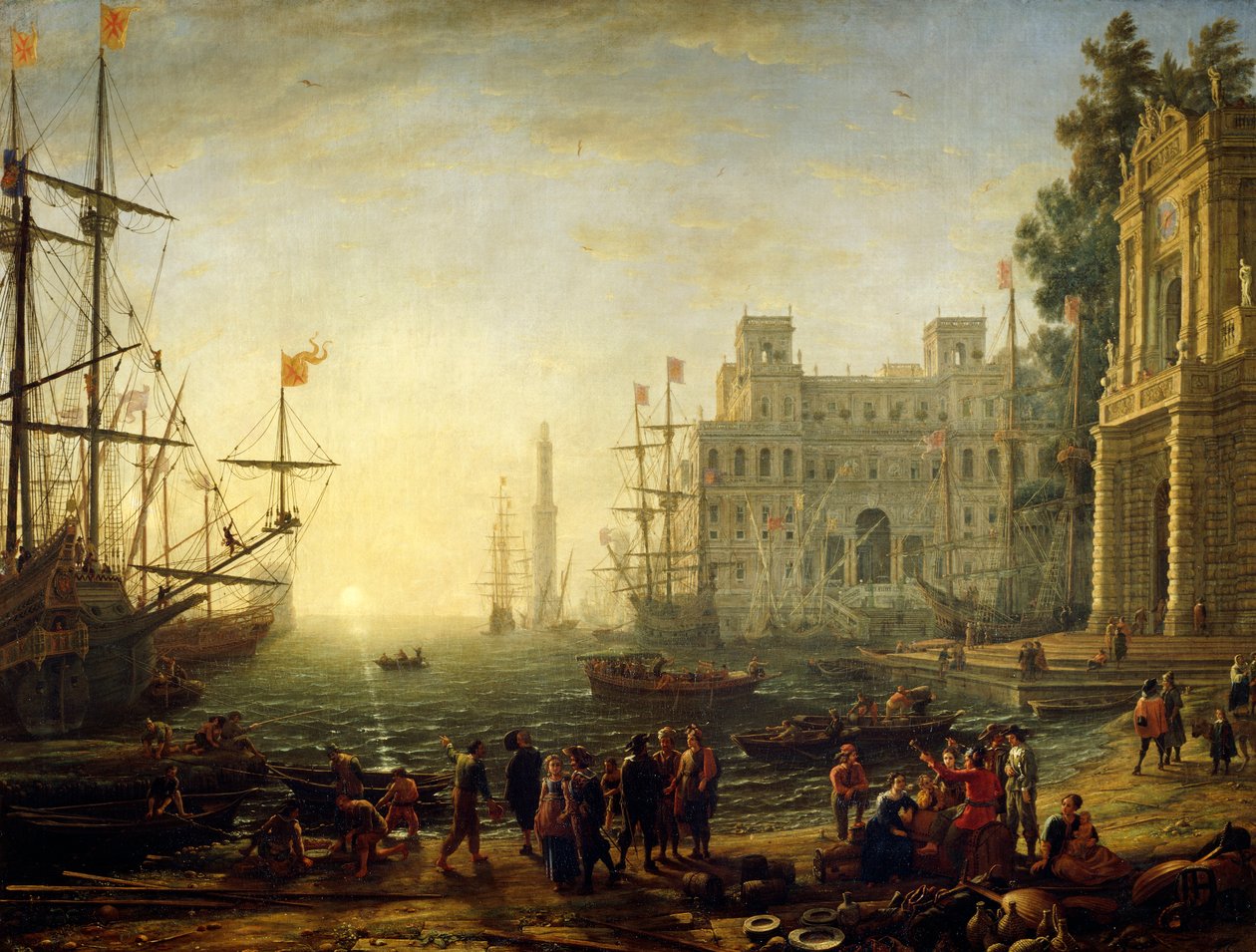 Port morski z Villa Medici autorstwa Claude Lorrain