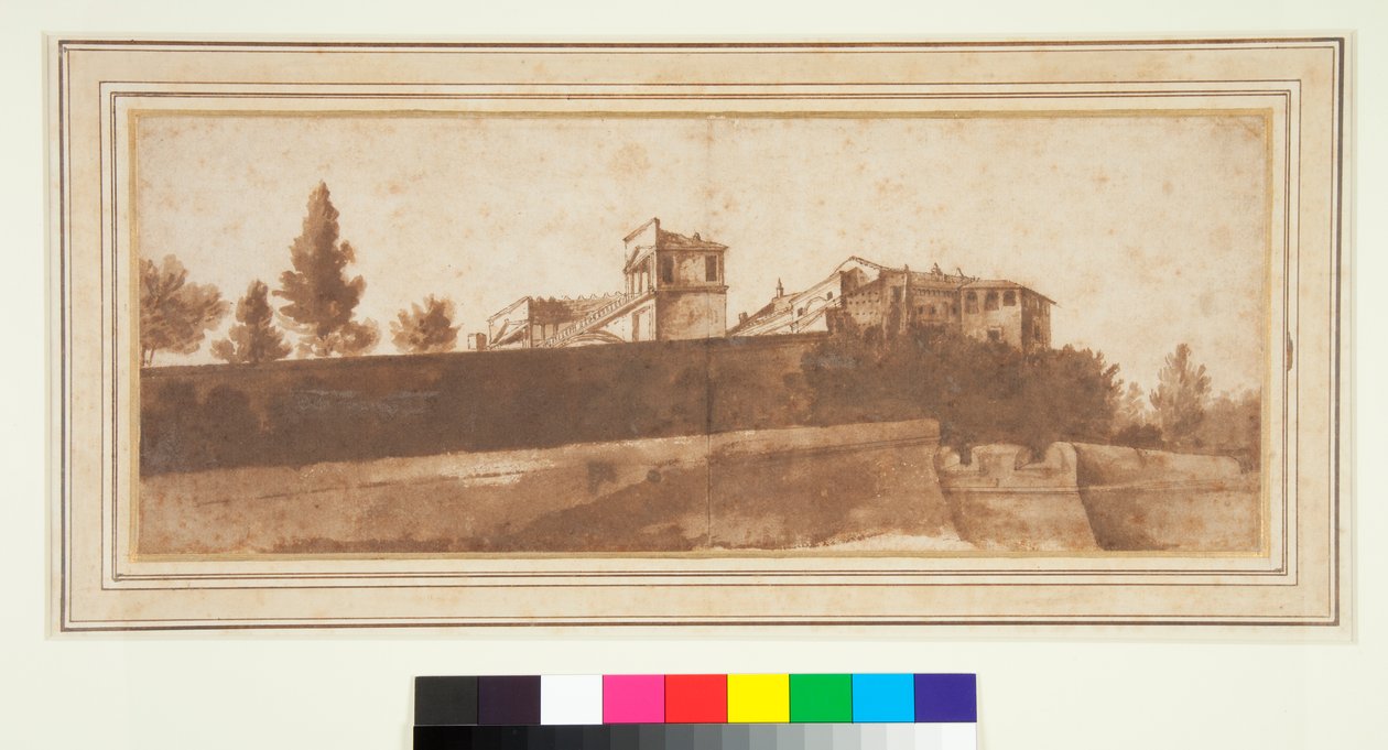 Widok na Belweder i fortyfikacje Watykanu autorstwa Claude Lorrain