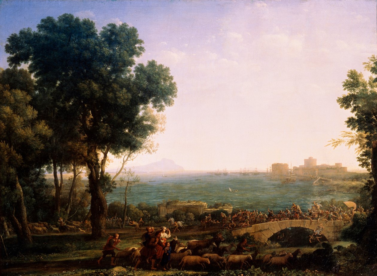 Bitwa na moście, Bitwa między cesarzami Maksencjuszem i Konstantynem, 1655. autorstwa Claude Lorrain