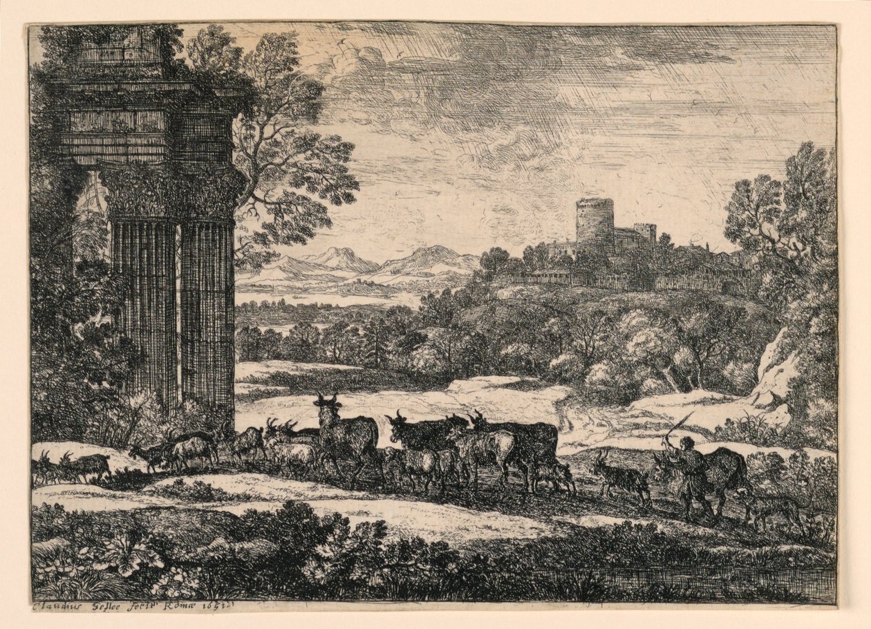 Bydło odpędzone do domu przez burzę autorstwa Claude Lorrain