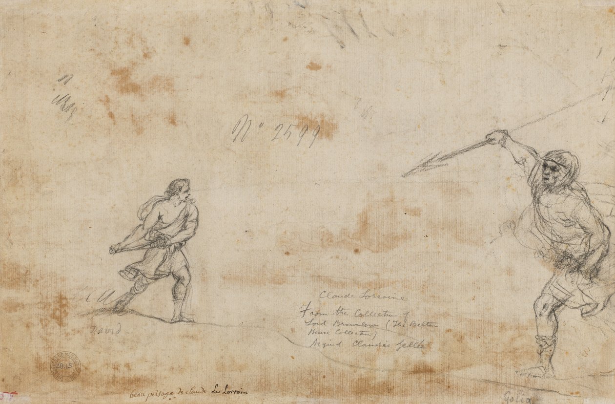 Dawid i Goliat (verso) autorstwa Claude Lorrain