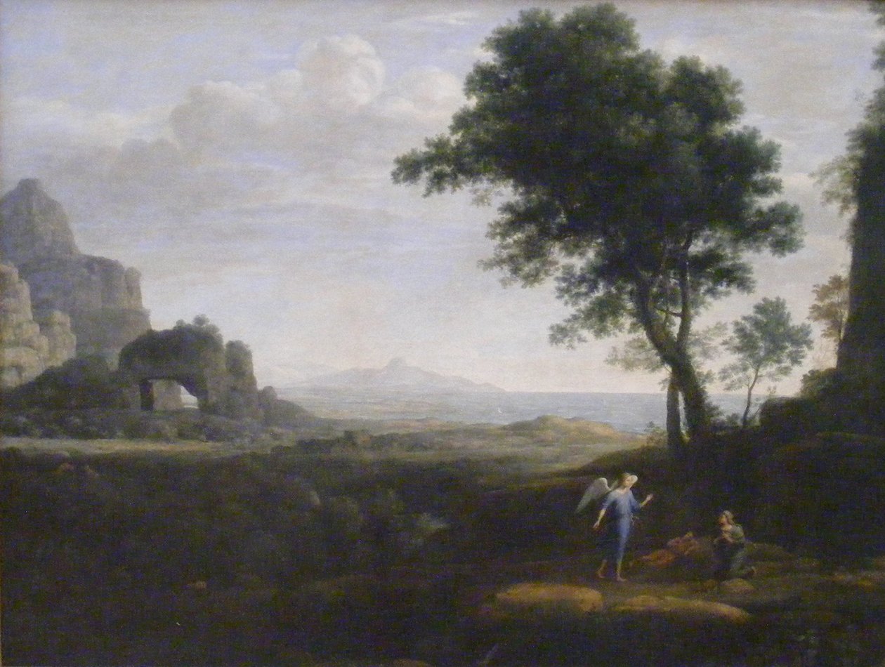 Hagar i Izmael na pustyni autorstwa Claude Lorrain