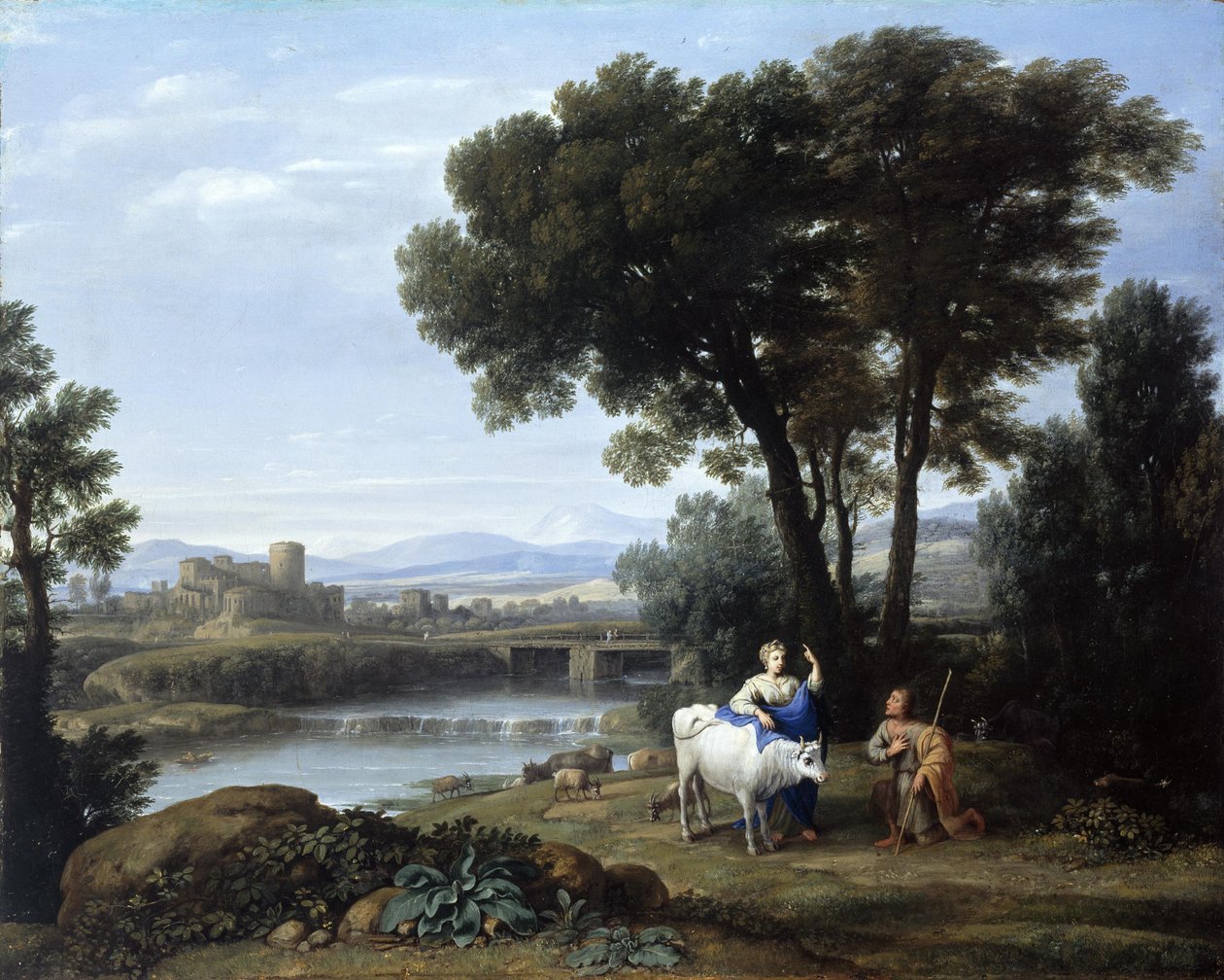 Junona powierzająca Io opiece Argusa autorstwa Claude Lorrain