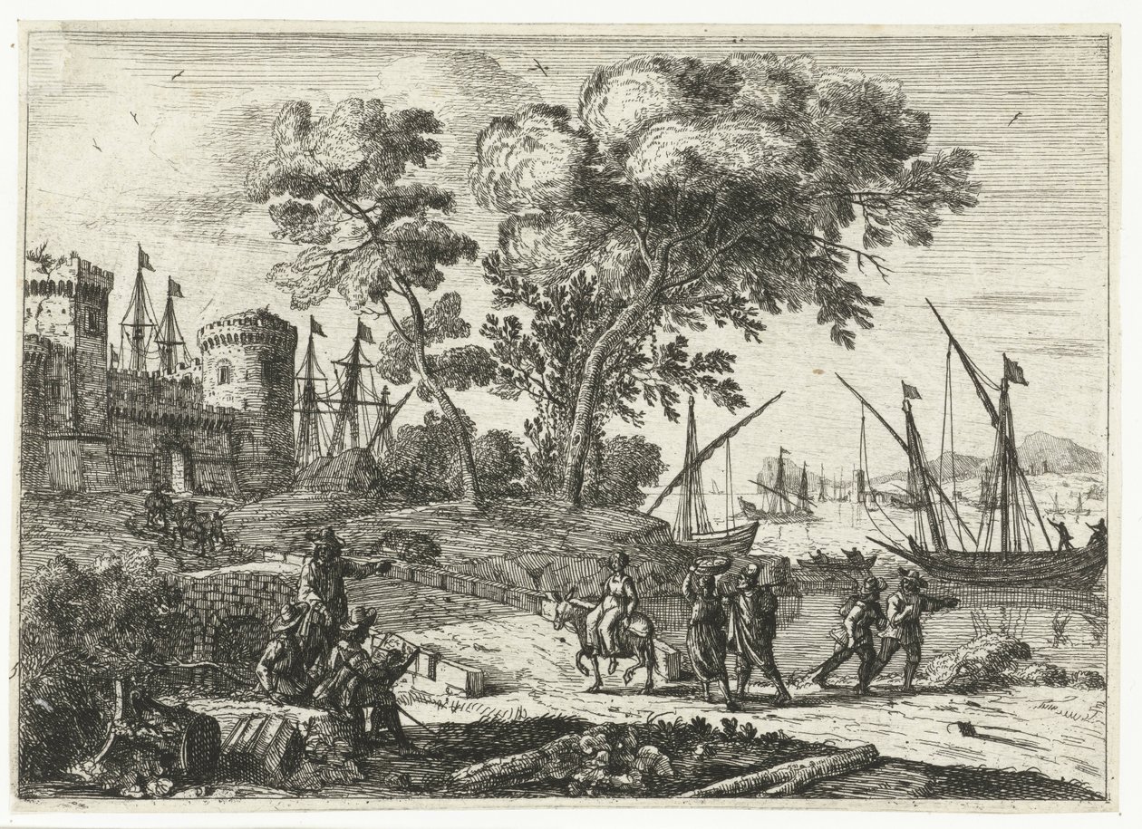 Artysta przy pracy w krajobrazie autorstwa Claude Lorrain