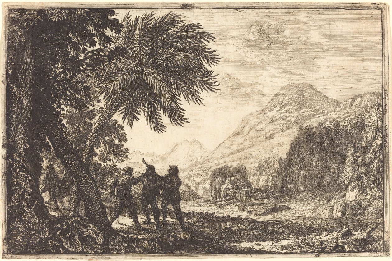 Krajobraz z bandytami (Scène de Brigands) autorstwa Claude Lorrain