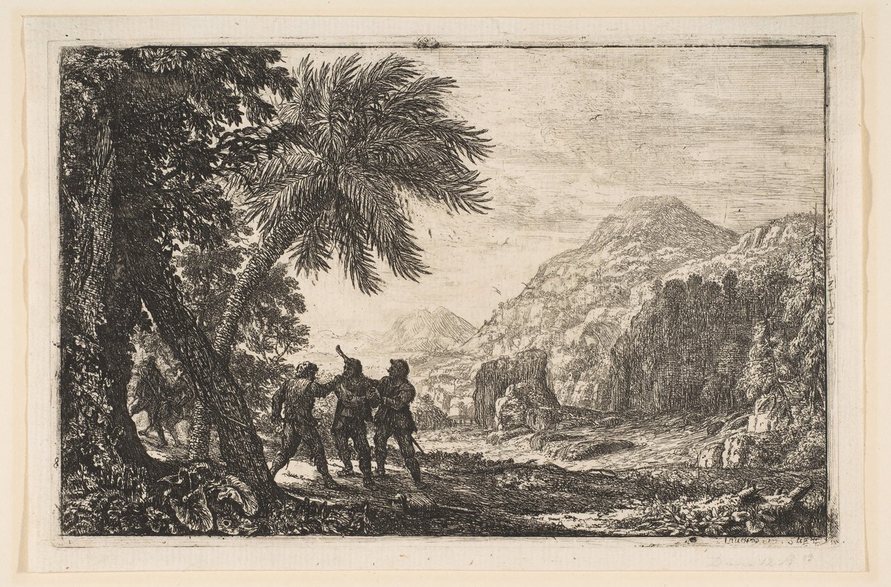 Krajobraz z rozbójnikami, 1633. autorstwa Claude Lorrain