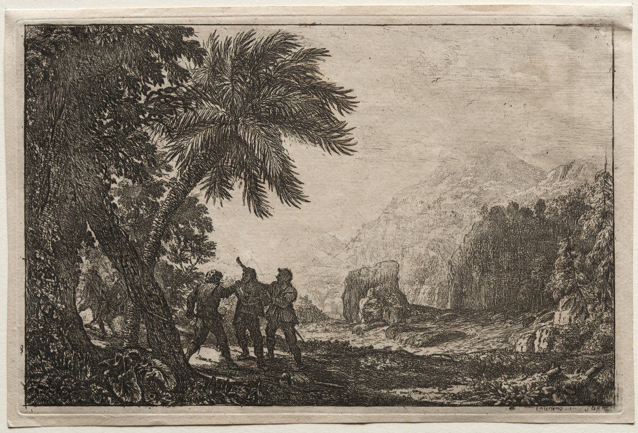 Krajobraz z rozbójnikami, 1633. autorstwa Claude Lorrain