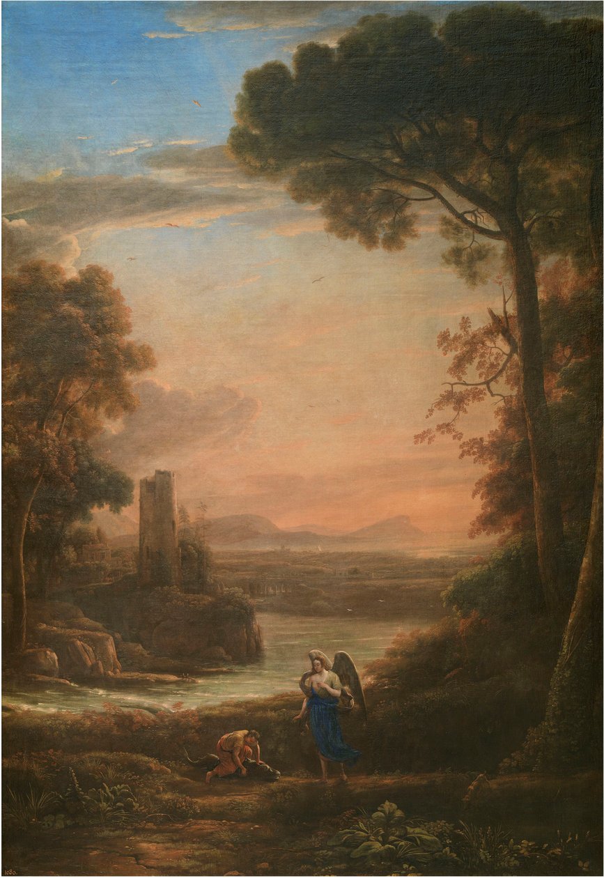 Krajobraz z Tobiaszem i Aniołem, 1639-1640. autorstwa Claude Lorrain