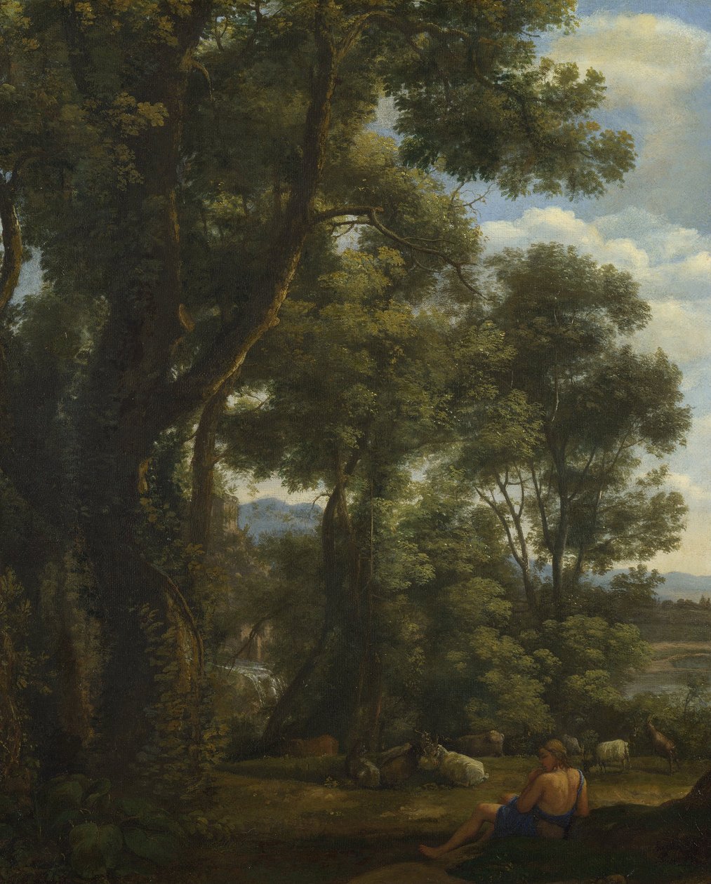 Pejzaż z pasterzem i kozami  autorstwa Claude Lorrain