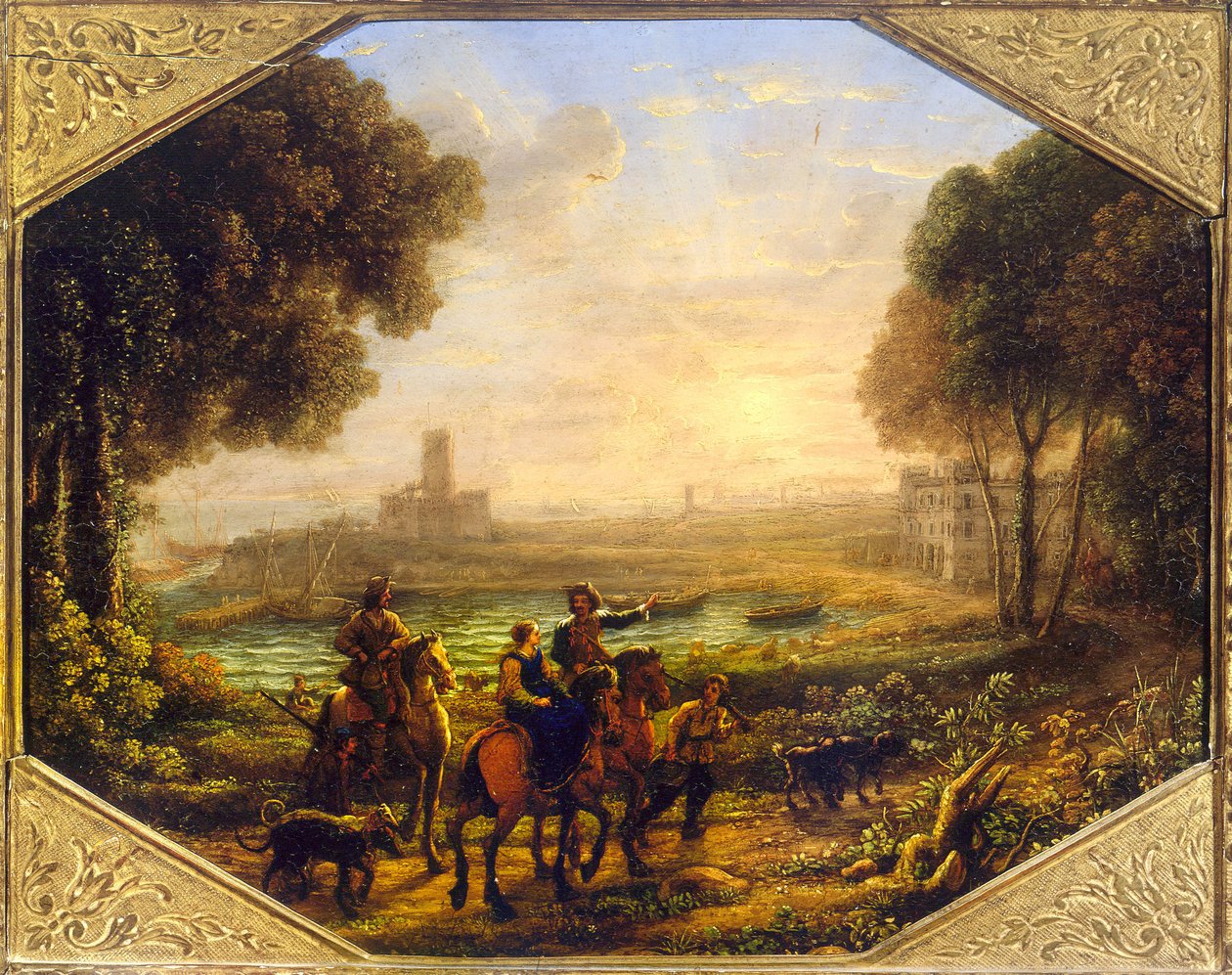 Krajobraz z portem Santa Marinella autorstwa Claude Lorrain