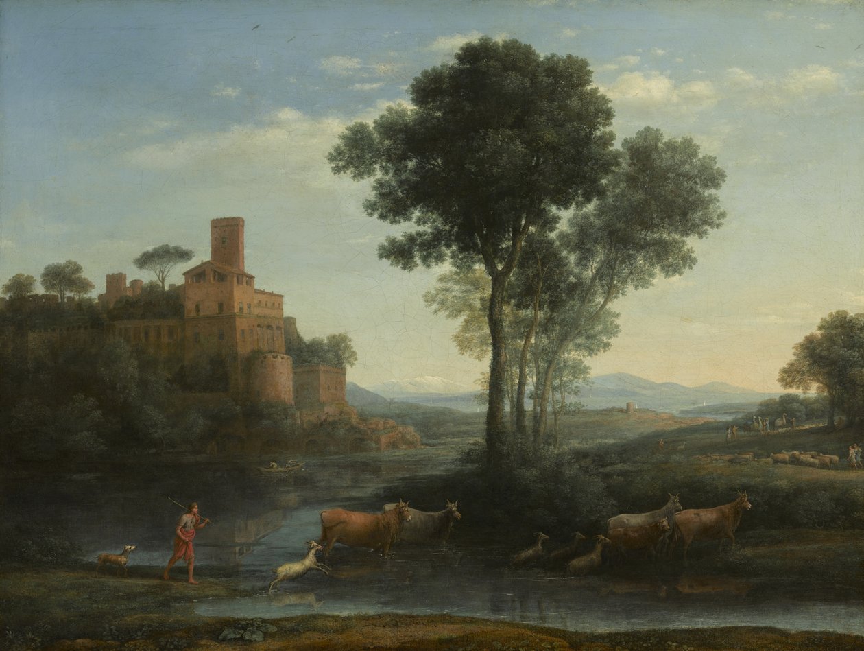 Krajobraz z Podróżą Jakuba, 1677 autorstwa Claude Lorrain