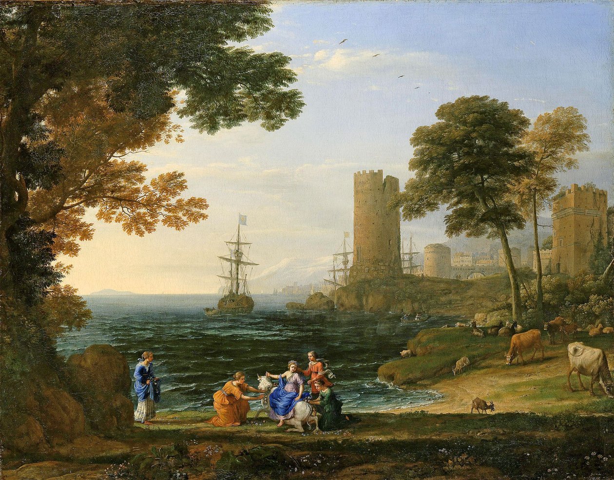 Krajobraz z porwaniem Europy przez Jowisza autorstwa Claude Lorrain