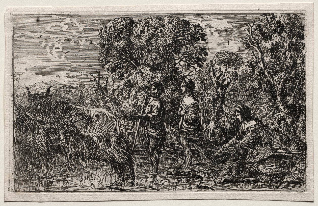 Przeprawa przez brod autorstwa Claude Lorrain