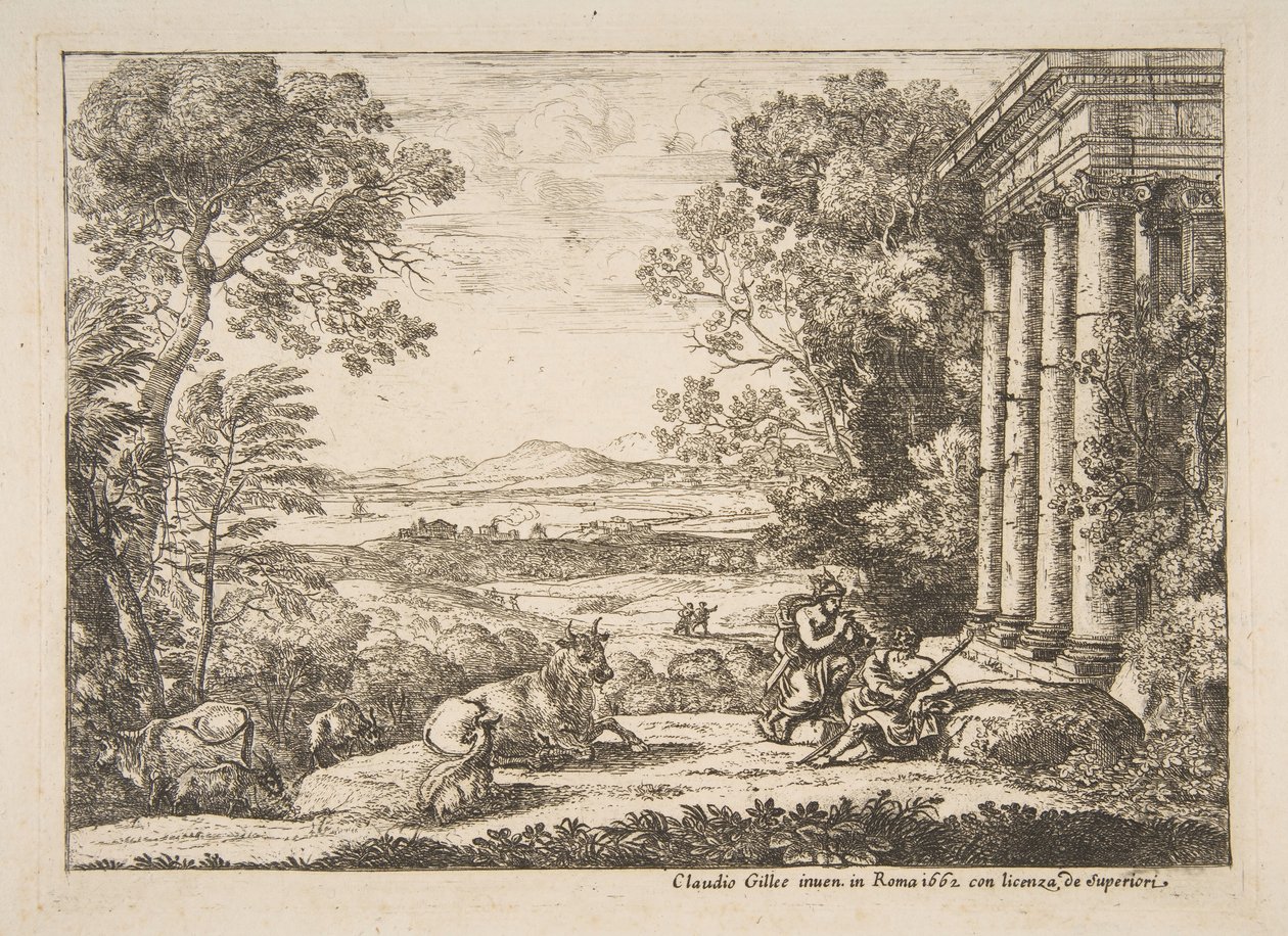 Merkury i Argus, 1662. autorstwa Claude Lorrain