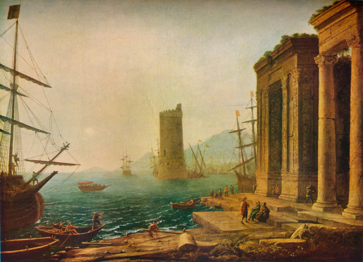 Port Ostia, Rzym, c1643 1931 autorstwa Claude Lorrain