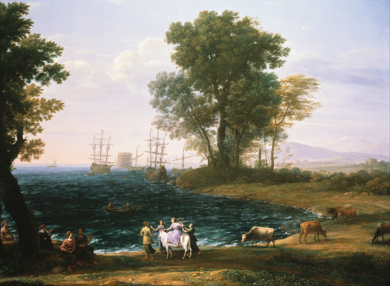 Gwałt na Europie autorstwa Claude Lorrain