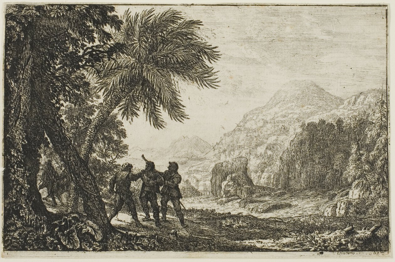 Scena rozbójników autorstwa Claude Lorrain