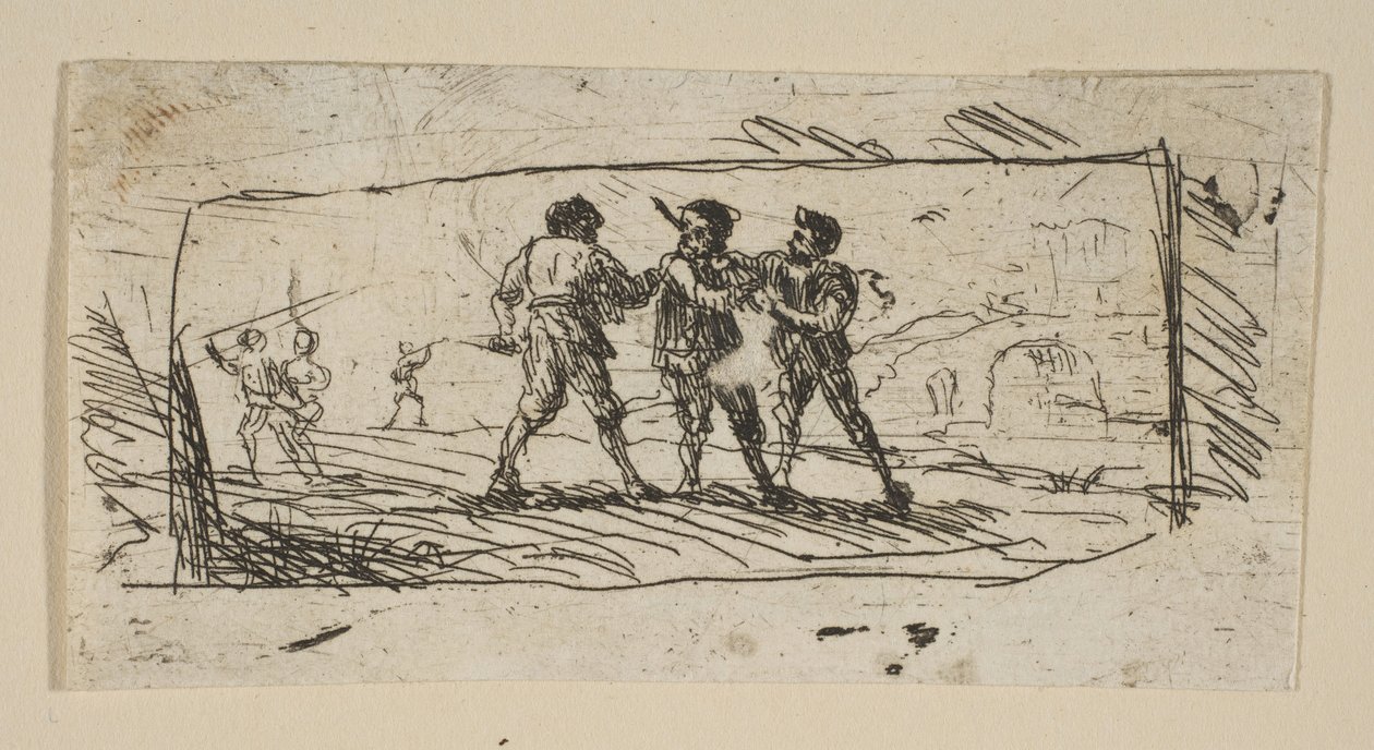 Studium z Dolną Sekcją Zbójców, ca. 1633. autorstwa Claude Lorrain
