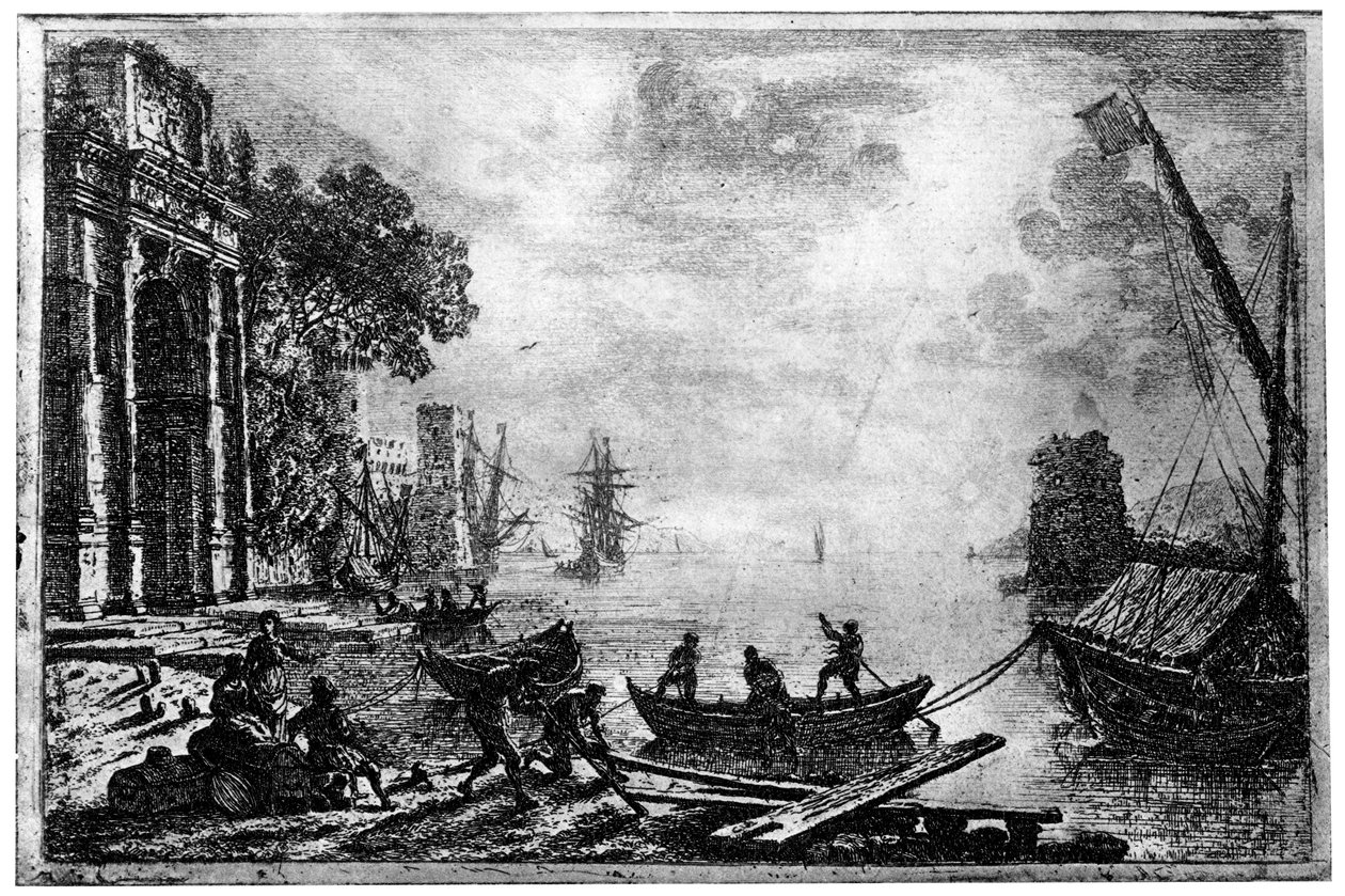 Zachód słońca, c1620-1680 1924 autorstwa Claude Lorrain