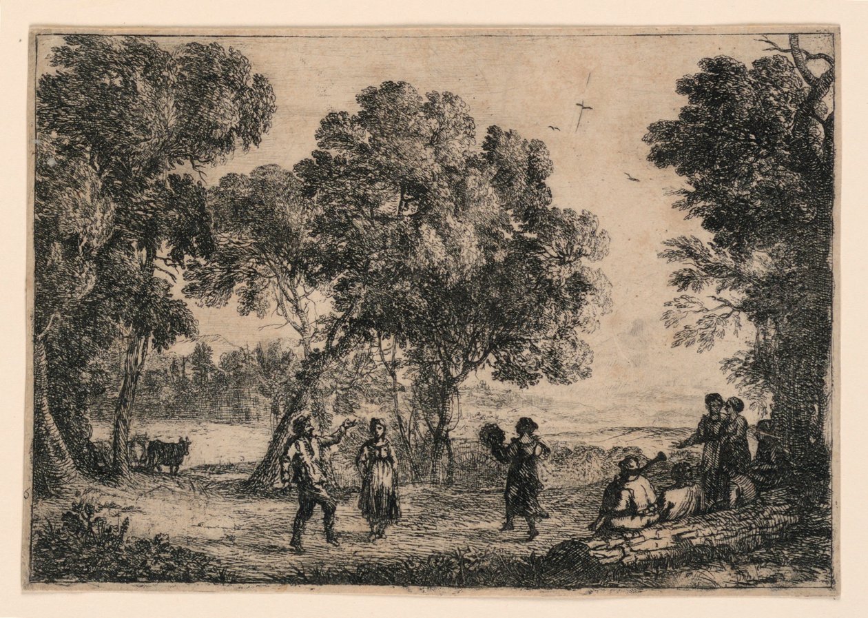 Taniec wiejski autorstwa Claude Lorrain