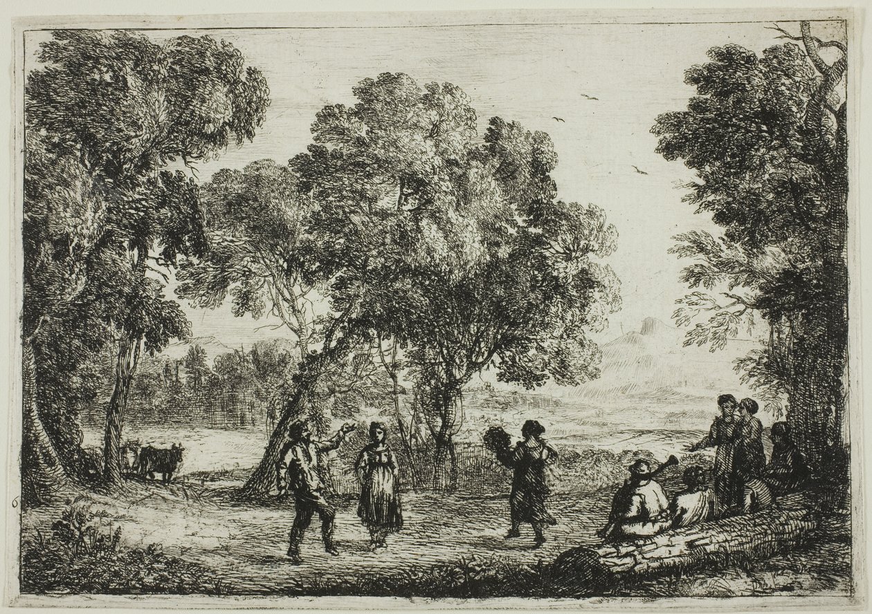 Taniec wiejski autorstwa Claude Lorrain