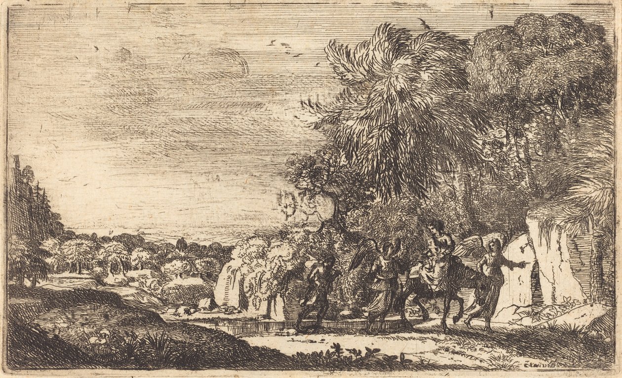 Ucieczka do Egiptu (La fuite en Egypte) autorstwa Claude Lorrain