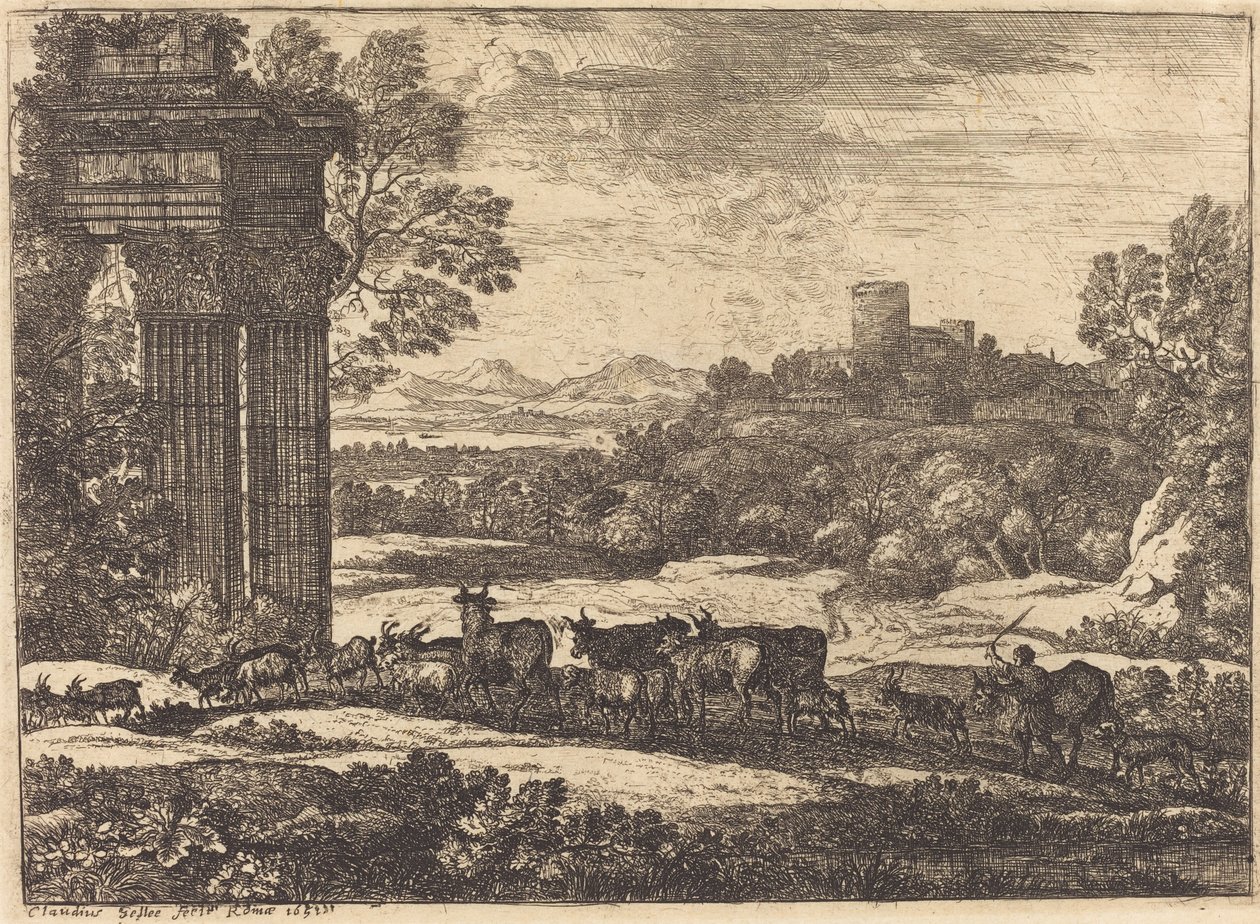 Stado powracające podczas sztormowej pogody autorstwa Claude Lorrain
