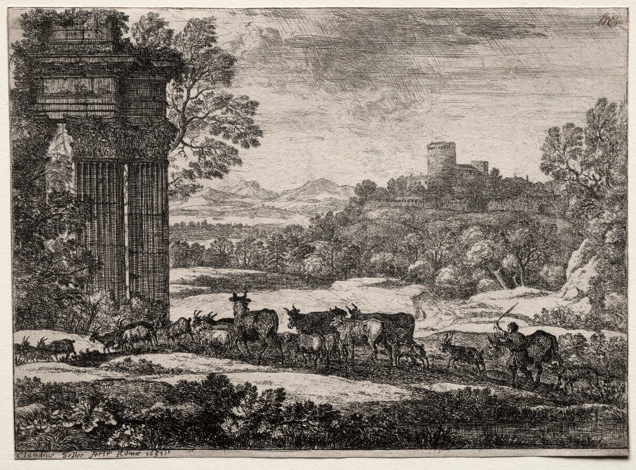 Stado powracające podczas sztormowej pogody autorstwa Claude Lorrain
