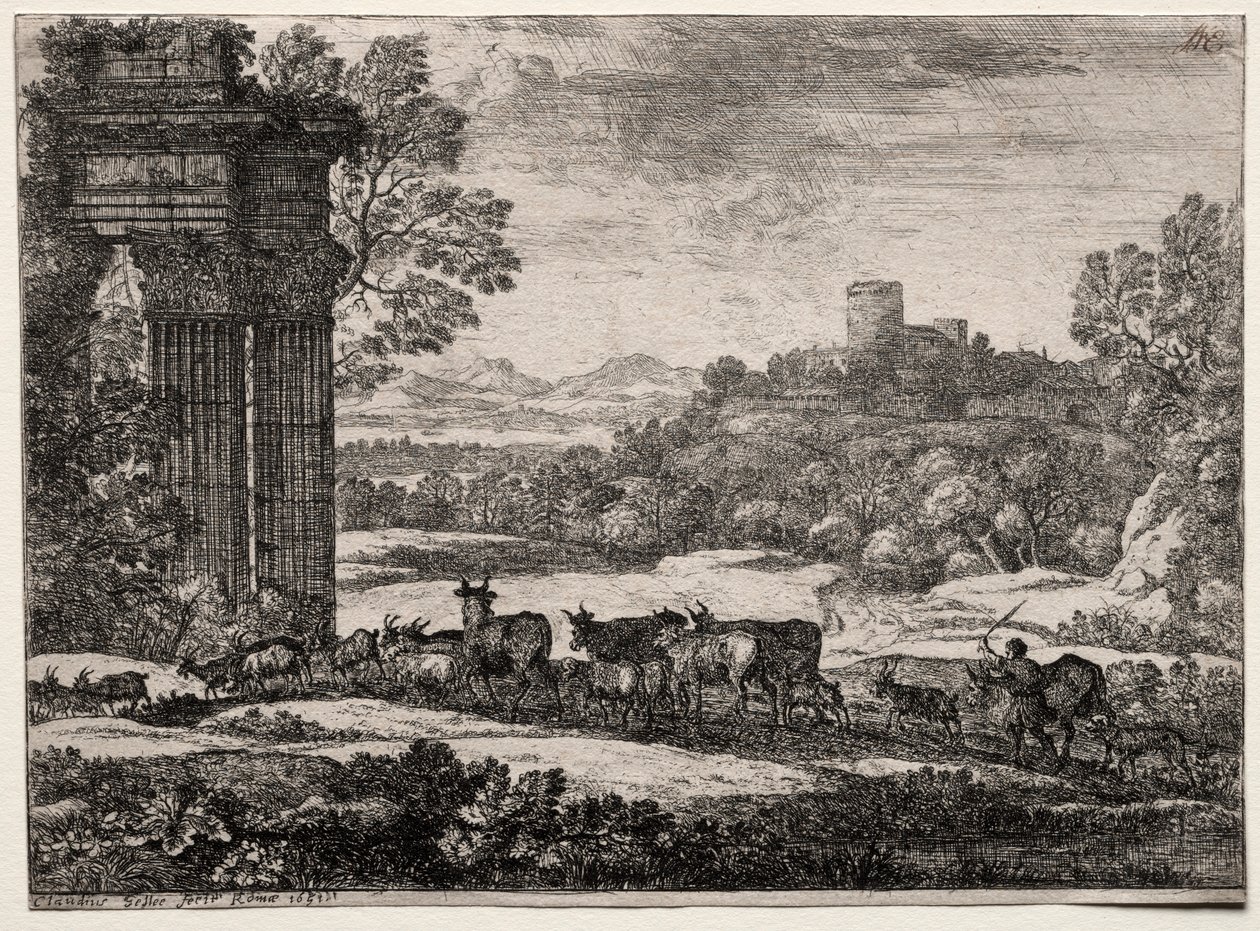 Stado powracające podczas sztormowej pogody, 1651. autorstwa Claude Lorrain