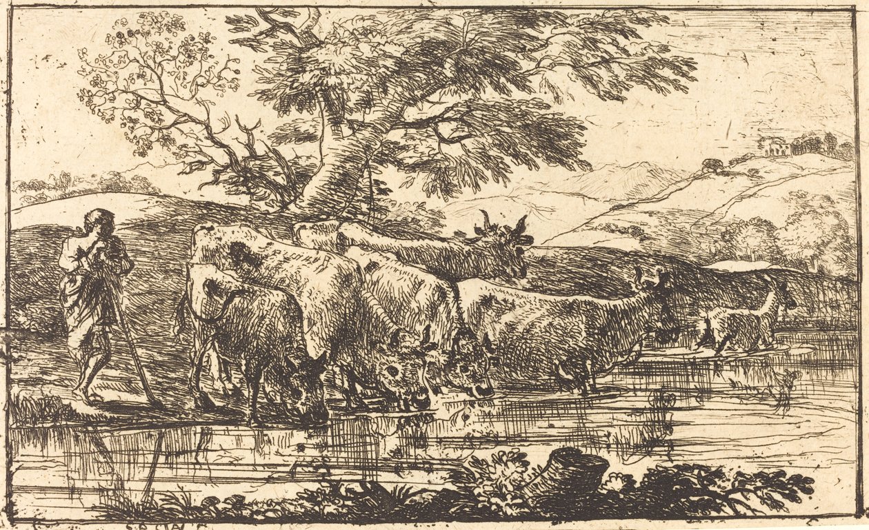 Stado w wodopoju autorstwa Claude Lorrain