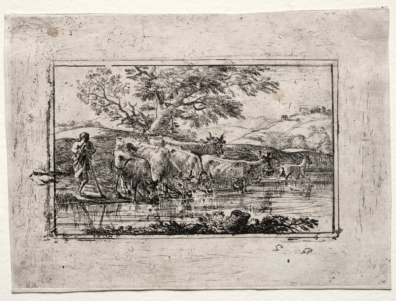 Stado w Wodopoju, 1635. autorstwa Claude Lorrain