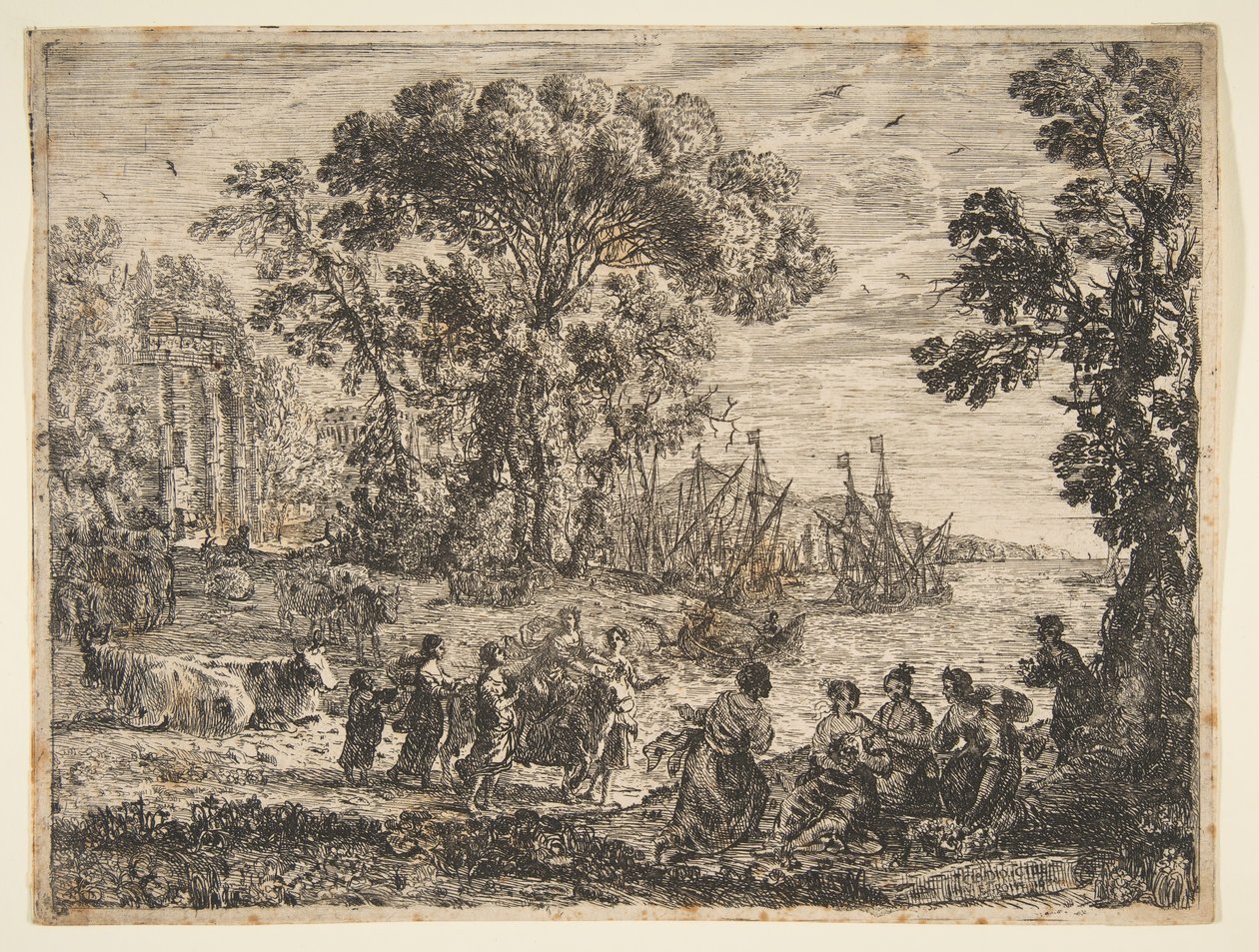 Gwałt Europy, 1634. autorstwa Claude Lorrain