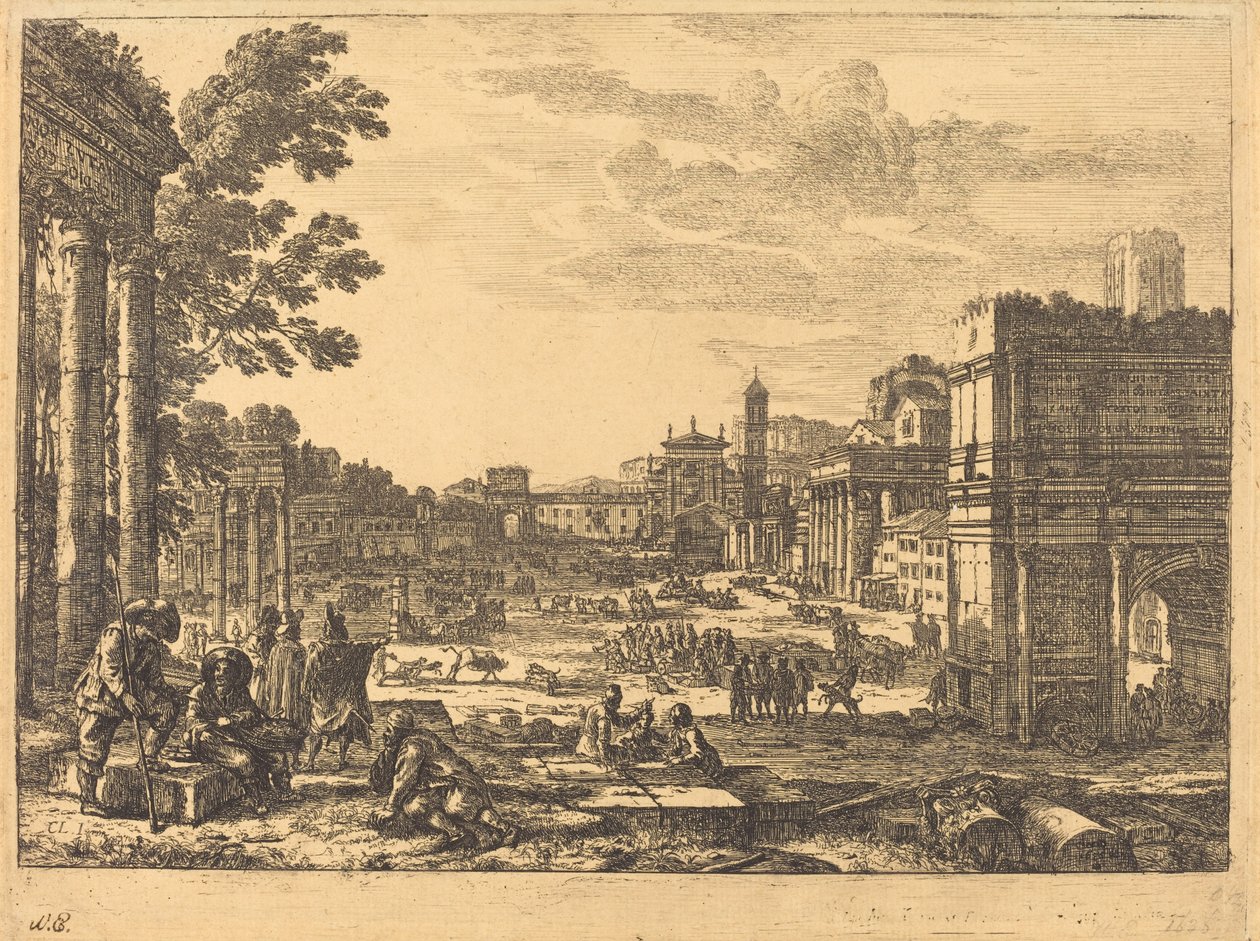 Forum Romanum (Le Campo Vaccino) autorstwa Claude Lorrain