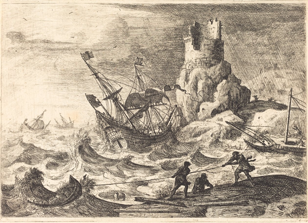Wrak statku (Le naufrage) autorstwa Claude Lorrain