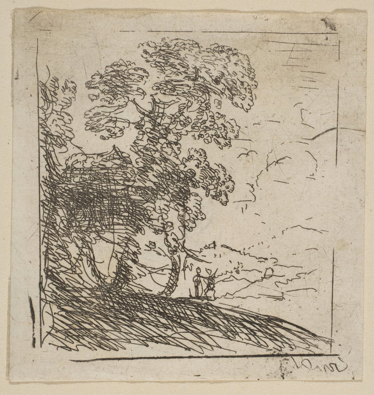 Prawe Drzewo Dwa Krajobrazy, ca. 1630. autorstwa Claude Lorrain