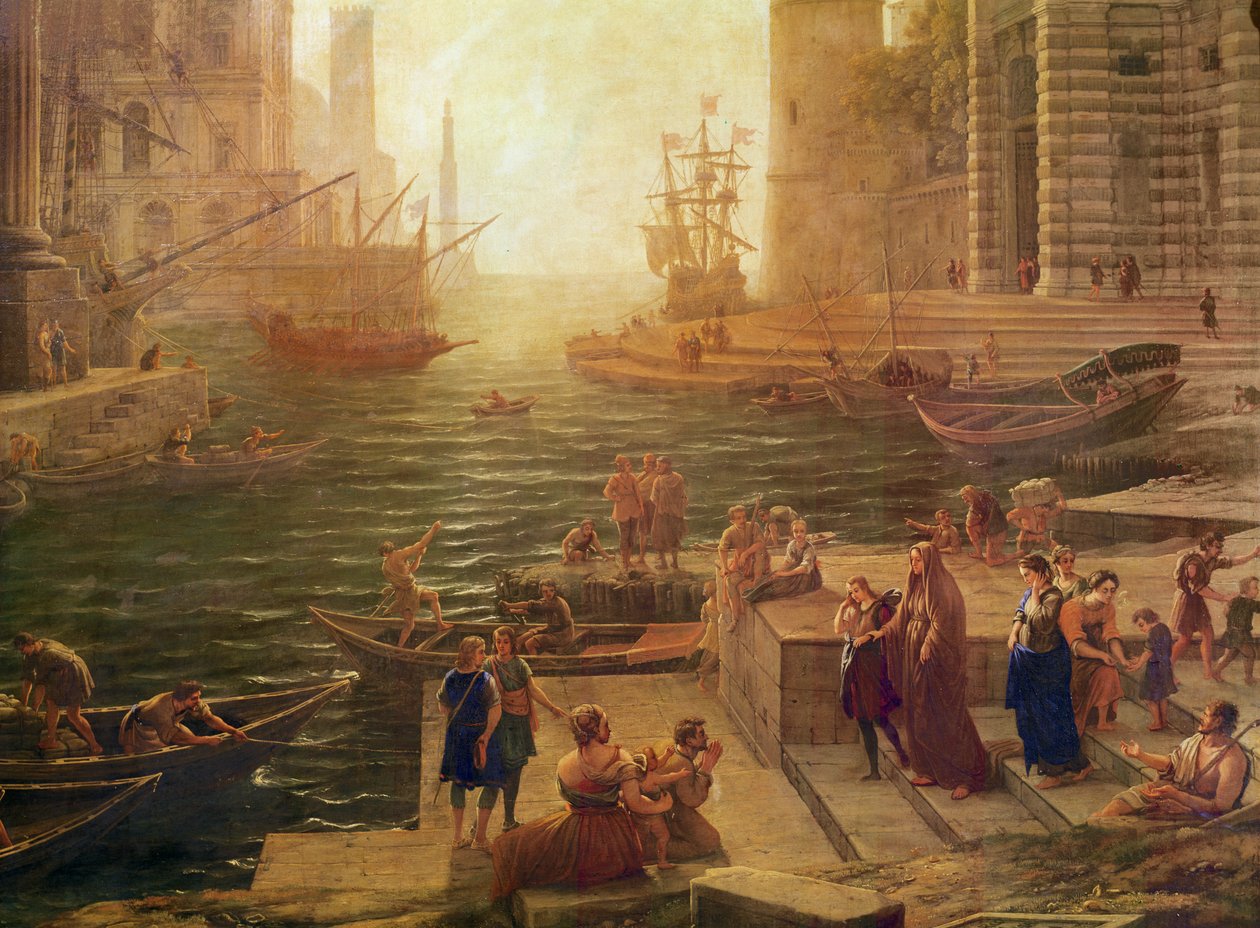 Deskowanie św. Pawła w Ostii w części dolnej, 1639-40 olej na płótnie autorstwa Claude Lorrain