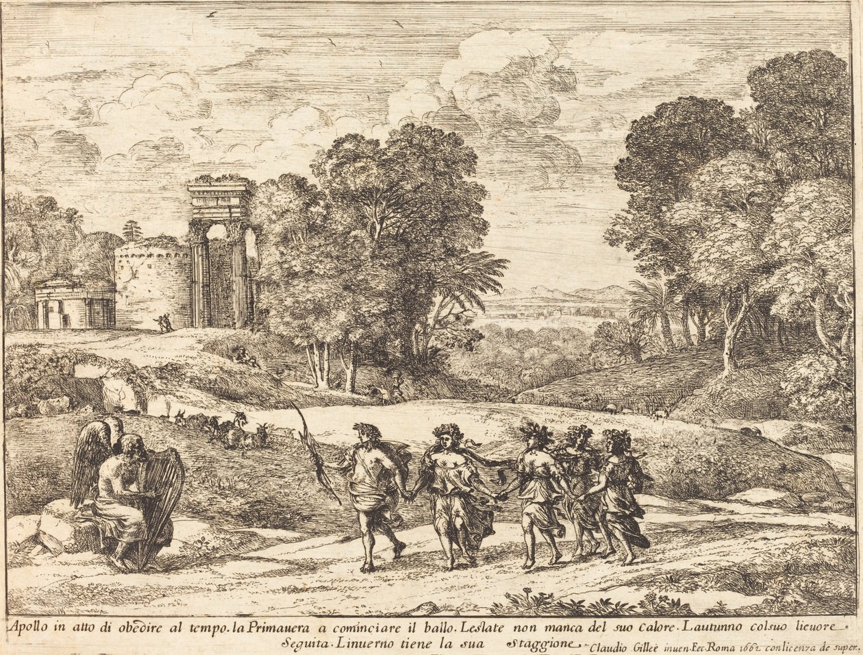 Czas, Apollo i pory roku autorstwa Claude Lorrain