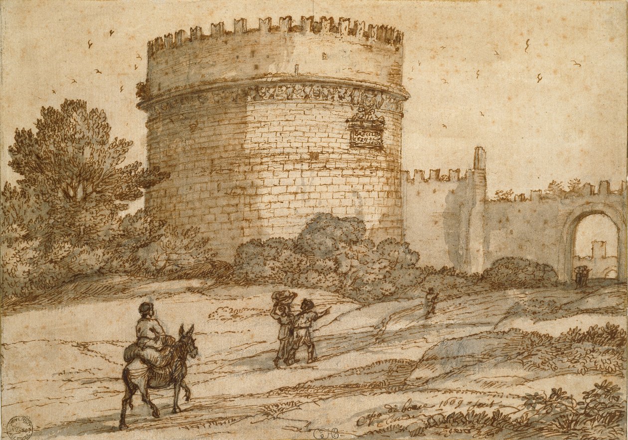 Grób Cecylii Metelli, 1669 autorstwa Claude Lorrain