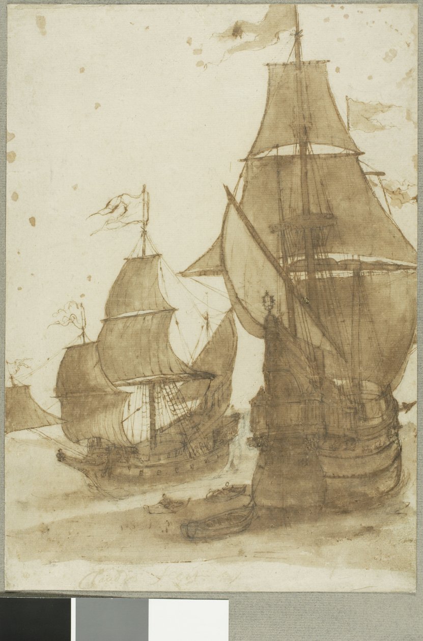 Dwie fregaty autorstwa Claude Lorrain