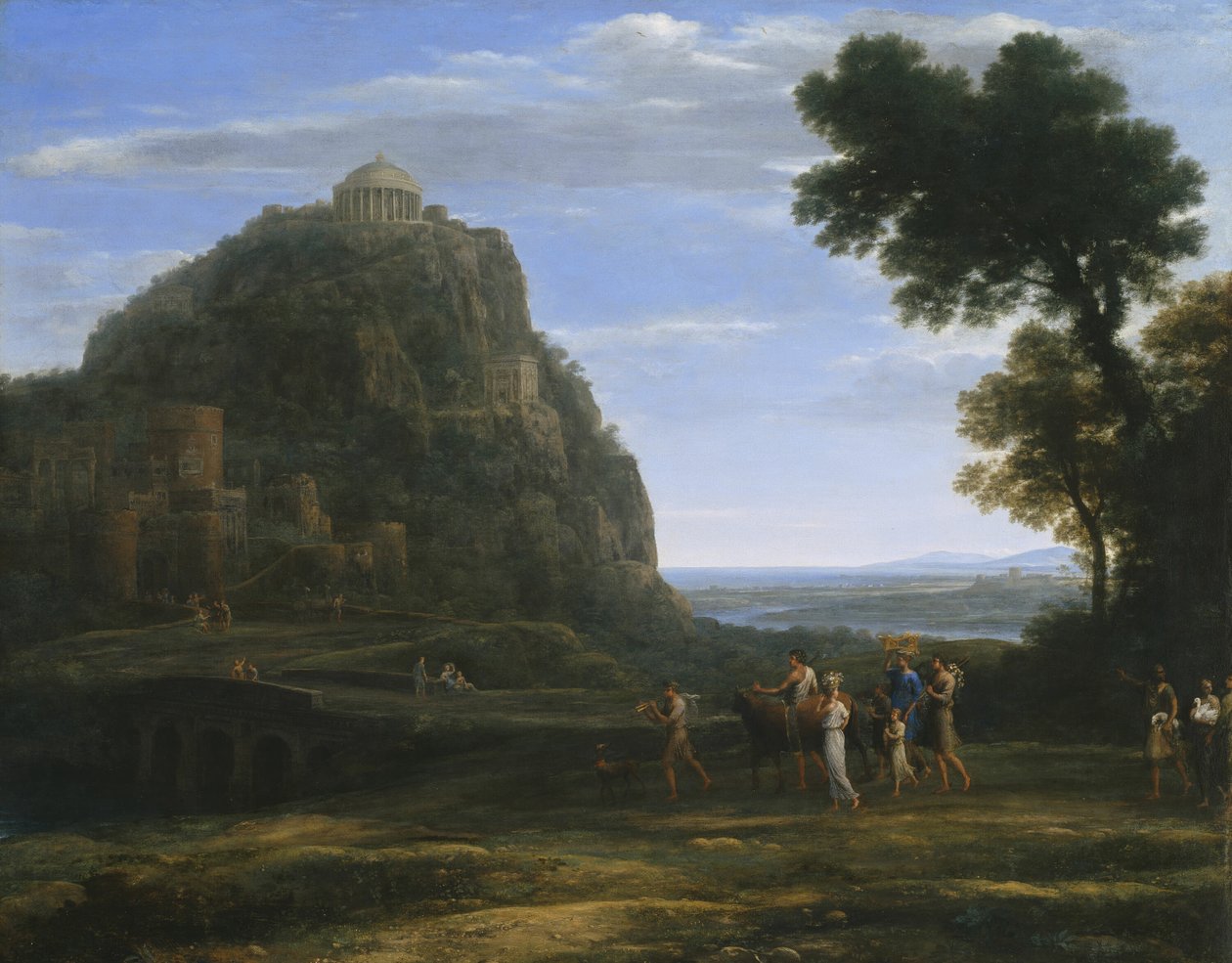 Widok Delphi z procesją autorstwa Claude Lorrain