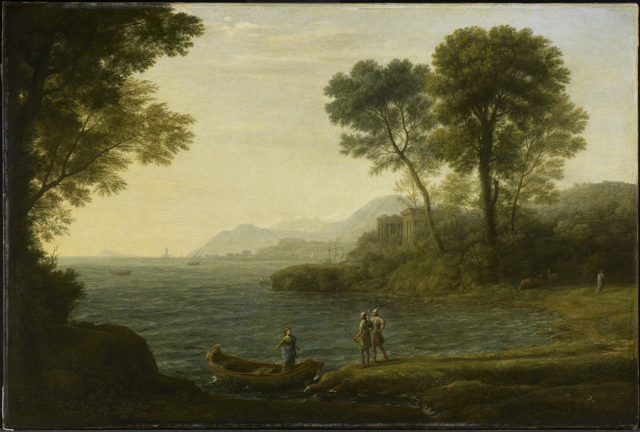 Zaokrętowanie Carlo i Ubaldo, 1667 autorstwa Claude Lorrain