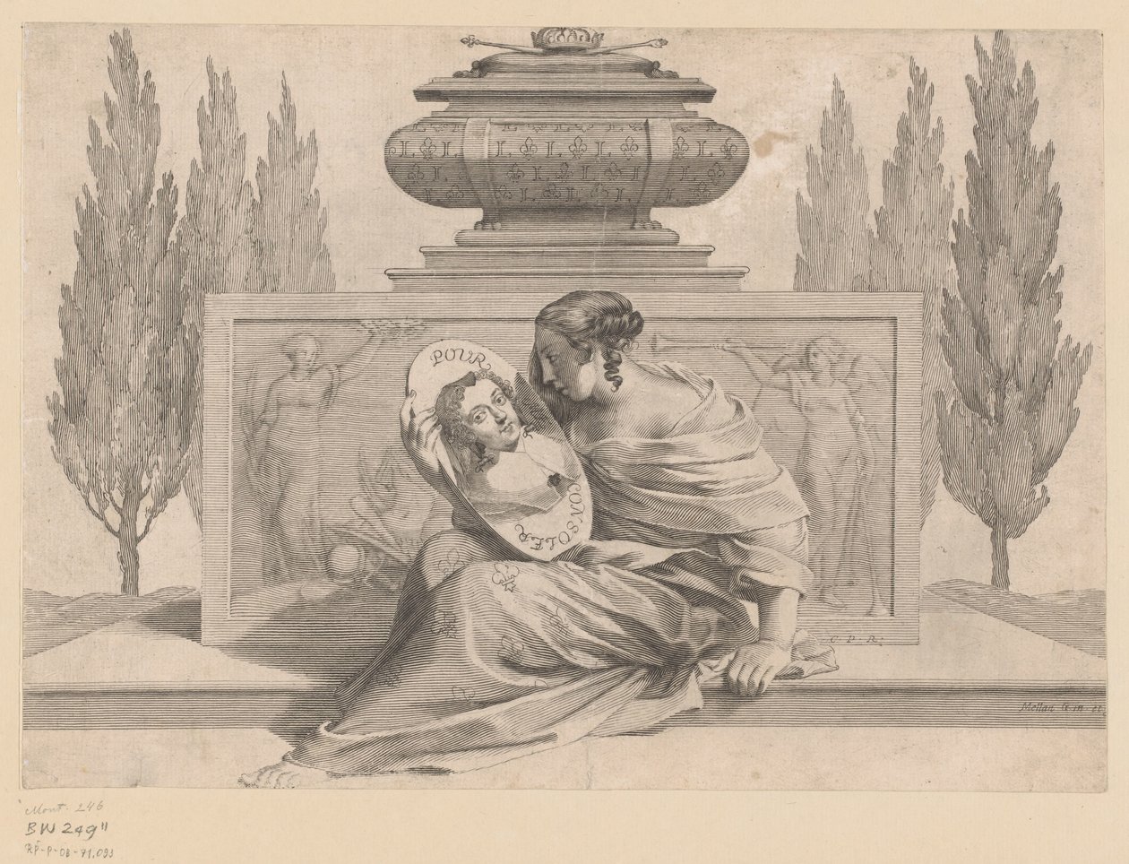 Alegoria Anny Austriaczki autorstwa Claude Mellan
