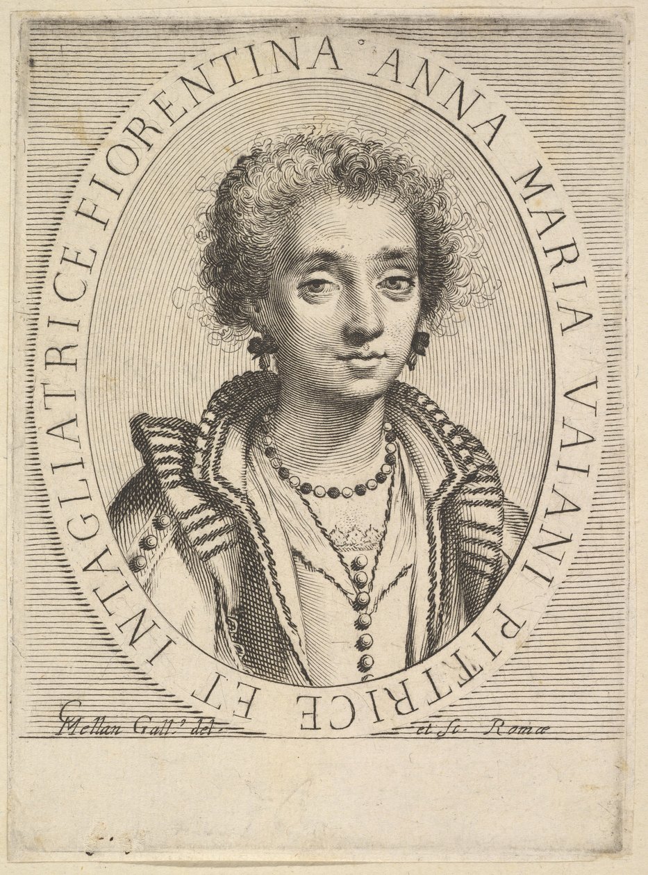 Anna Maria Vaiani, 1624-36. autorstwa Claude Mellan