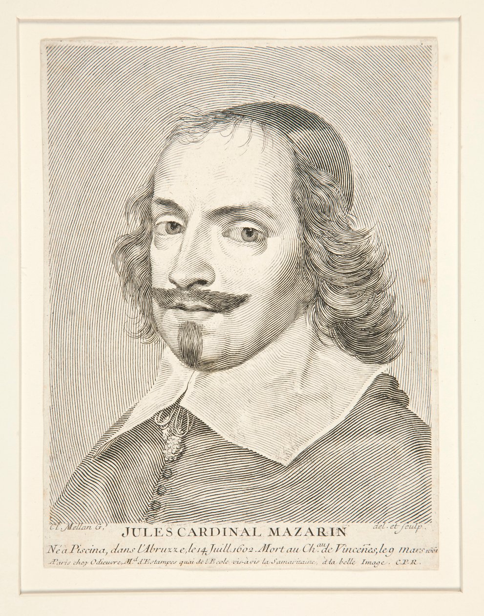 Kardynał Jules Mazarin (1602-1661) autorstwa Claude Mellan