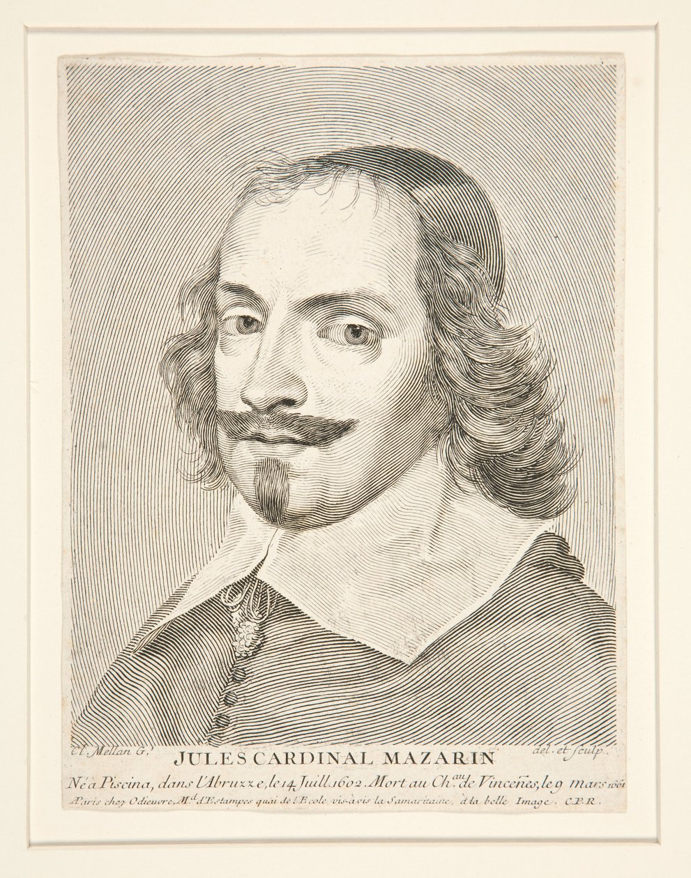 Kardynał Jules Mazarin (1602-1661) autorstwa Claude Mellan