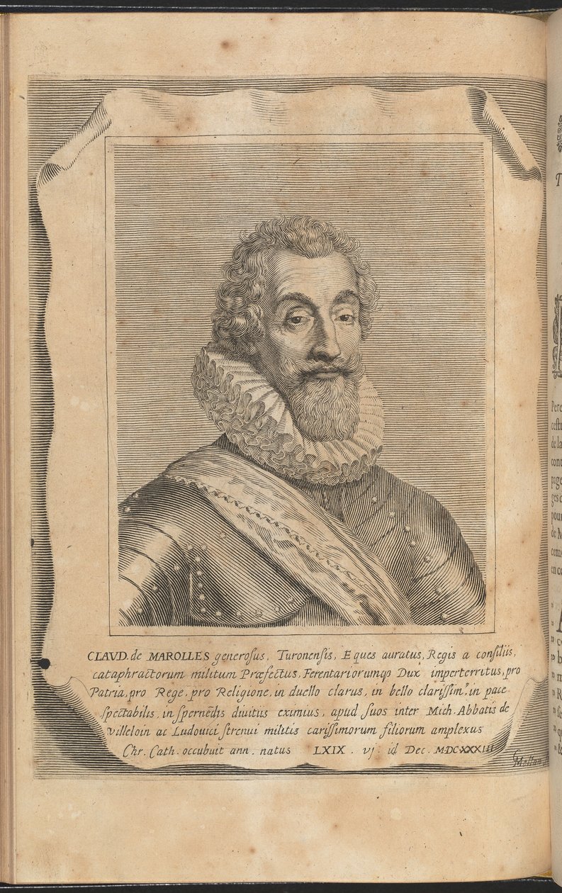Claude z Marolles autorstwa Claude Mellan