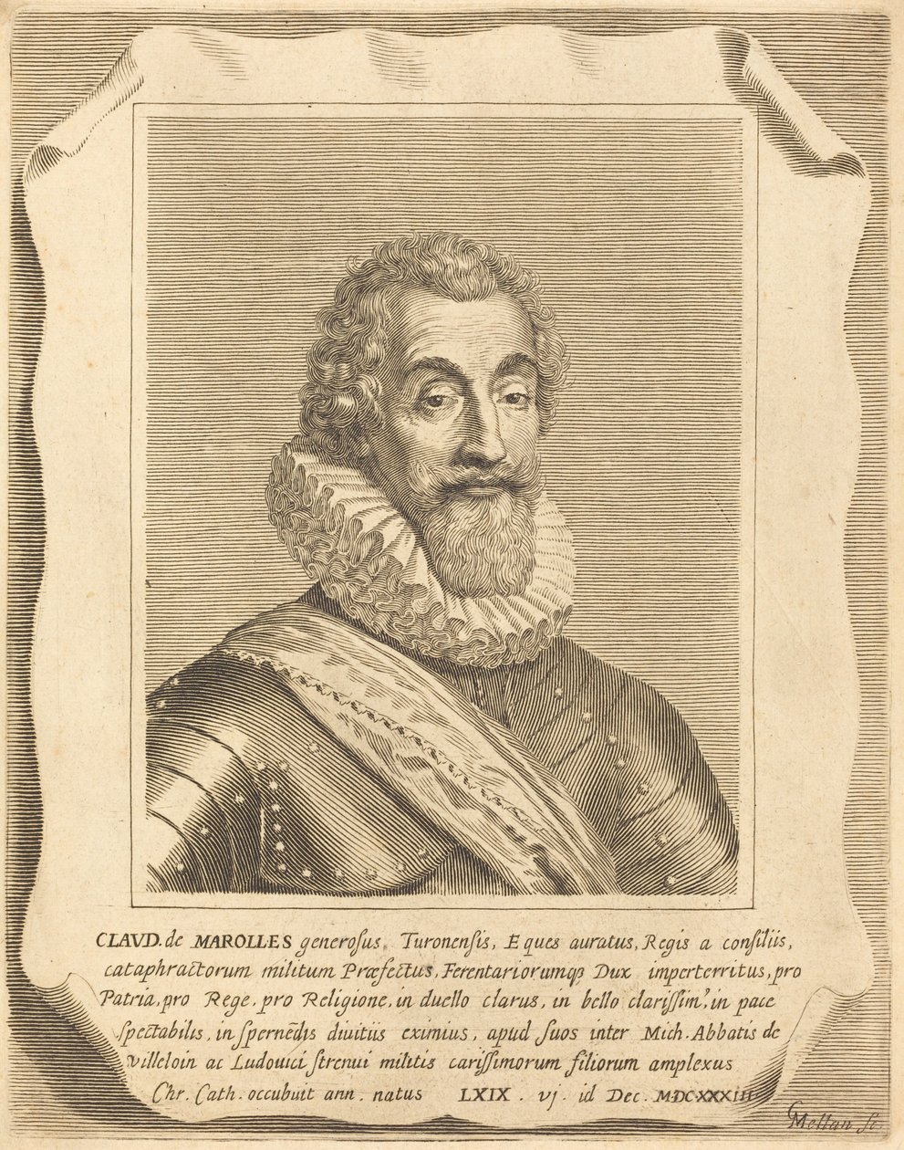 Claude de Marolles autorstwa Claude Mellan