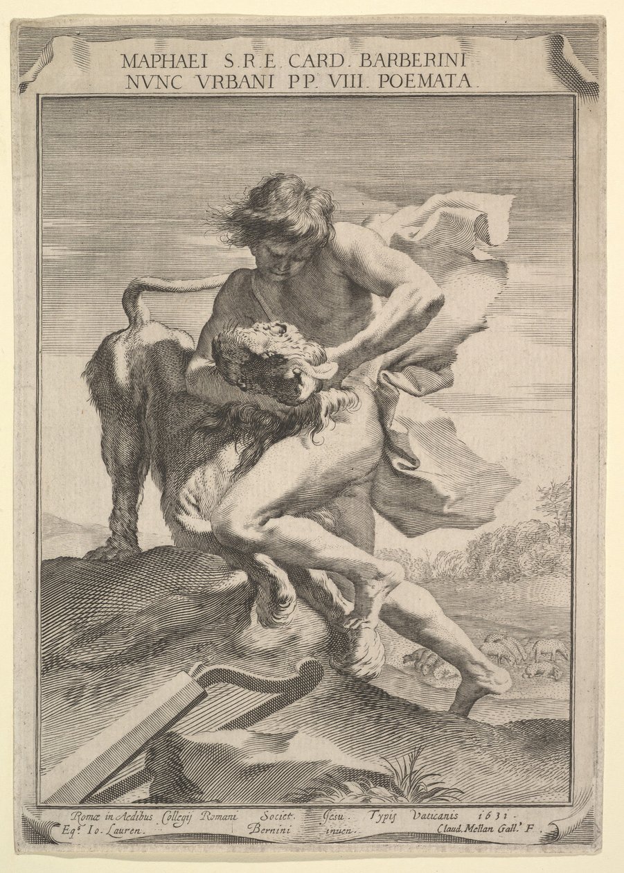 David dusi lwa, 1631. autorstwa Claude Mellan