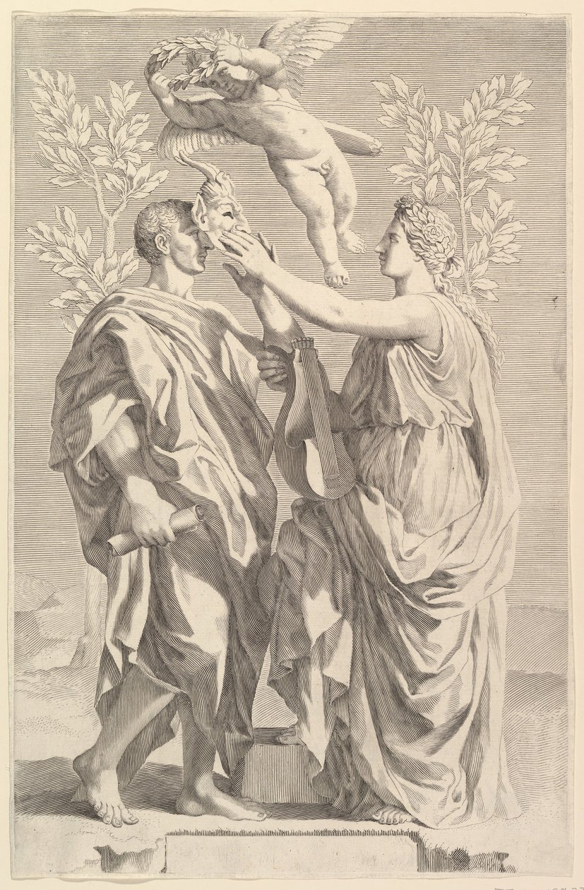 Frontyspis: Horacy, Quintus Horatius Flaccus, 1642 autorstwa Claude Mellan